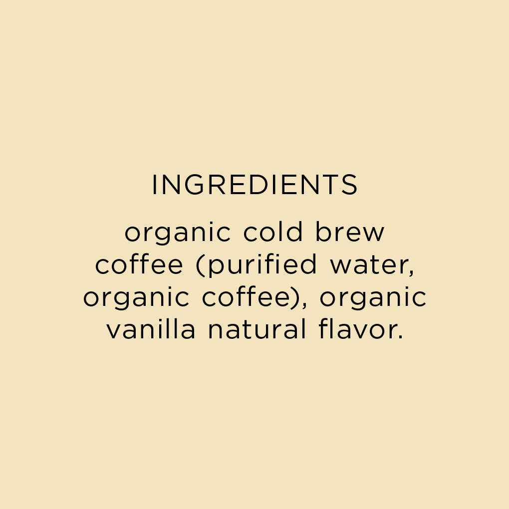 Organic Cold Brew Coffee | Vanilla